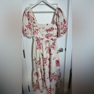 Abercrombie & Fitch Red and White Floral Dress